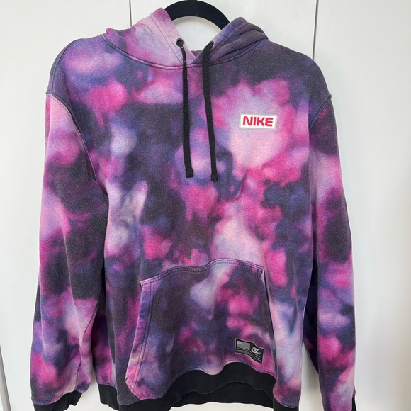 NIKE x NASA Official Stargazer Club Galaxy Tie-Dye Hoodie Sweatshirt Size Large - Picture 1 of 8
